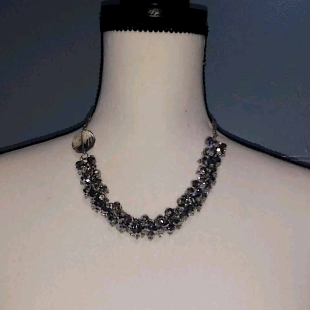 Joann She & Co silver glass necklace